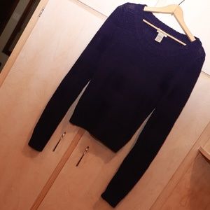 Arizona Sparkly Indigo Scoop Neck Sweater Sz M